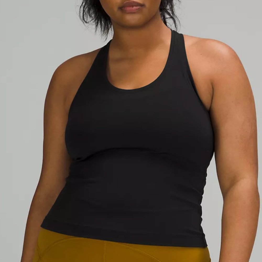 Cool Racerback Short Tank Top  Nulu in Black - Size 12